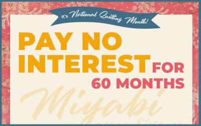 60 Months Interest Free on Longarm Machines
