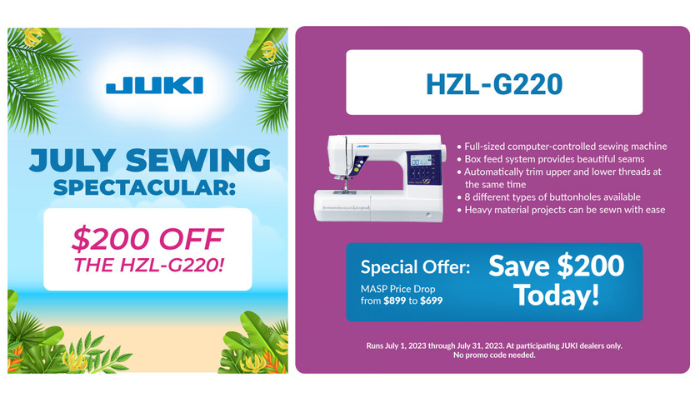 Enjoy The July Sewing Spectacular