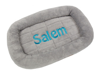 Personalized embroidered pet bed