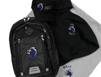 Personalized sports league backpack, sweater, hat, accessories
